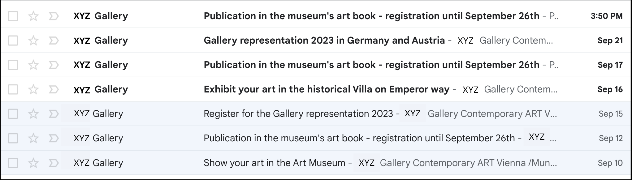  art gallery scam emails Picture